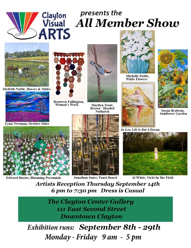 Exhibitions & Events | Clayton Visual Arts | Bringing Art To Clayton, NC